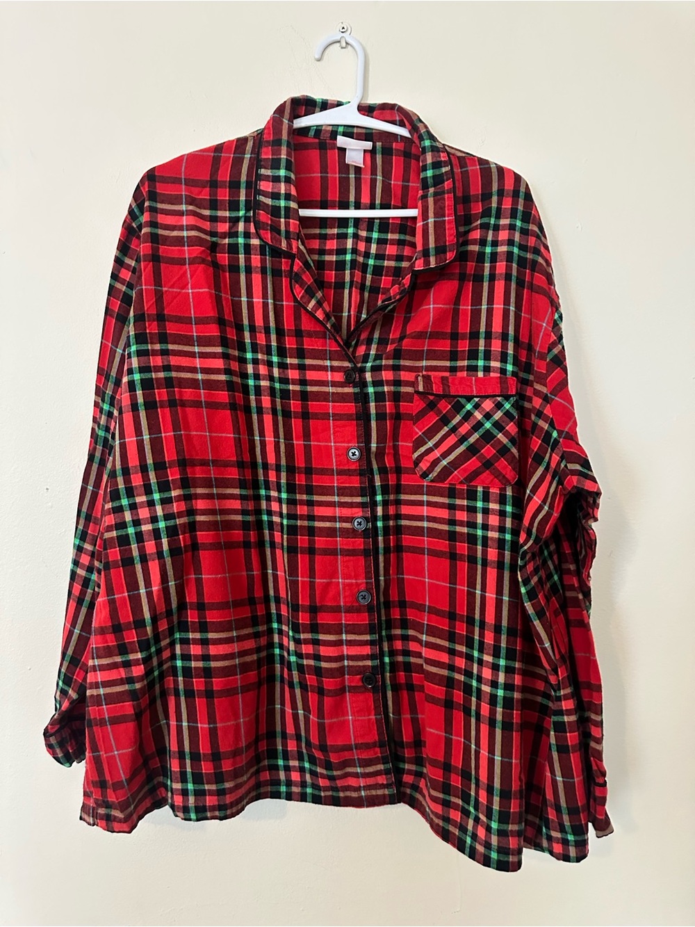 Wondershop Red Green Plaid Flannel Pajama Set